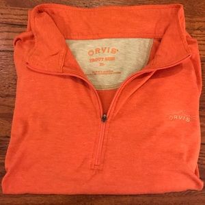 XL Orvis Burnt Orange Trout Bum 1/4 Zip